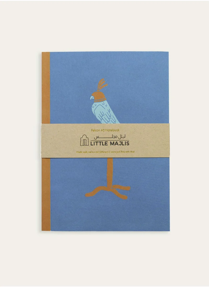 Little Majlis A5 notebook gatefold, falcon