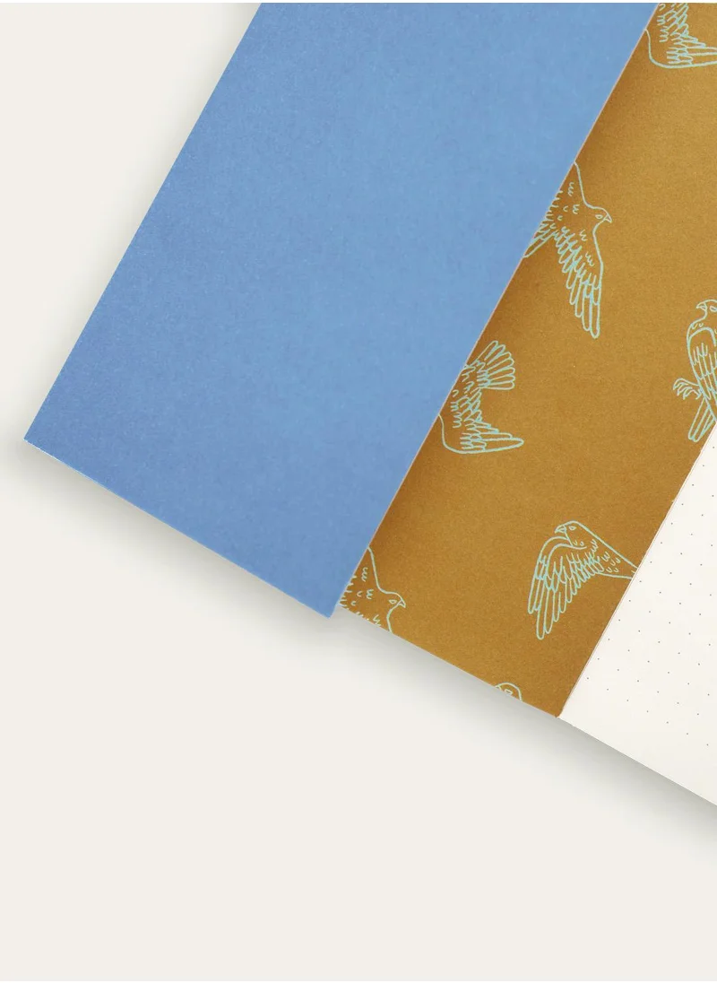 ليتل مجلس A5 notebook gatefold, falcon