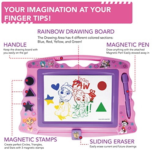 Lollipop PAW Patrol Magnetic Drawing Board with Stylus and 3 Stamps, for Girls or Boys (Pink)… - Image 4