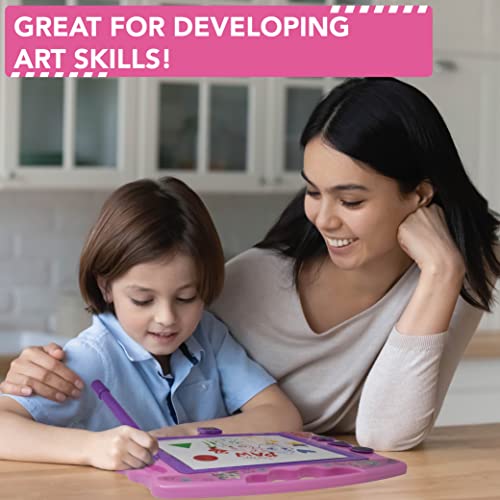 Lollipop PAW Patrol Magnetic Drawing Board with Stylus and 3 Stamps, for Girls or Boys (Pink)… - Image 5