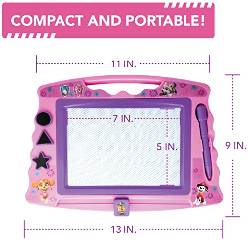 Lollipop PAW Patrol Magnetic Drawing Board with Stylus and 3 Stamps, for Girls or Boys (Pink)… - Image 3