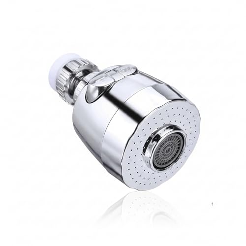HEXONIQ® 360° Swivel Sink Faucet Extended Bubbler Tap Aerator Water Saving Filter Spray Adjuster Nozzle Head for Bathroom Kitchen, ABS Material, 7.5 x 5 cm - Image 1