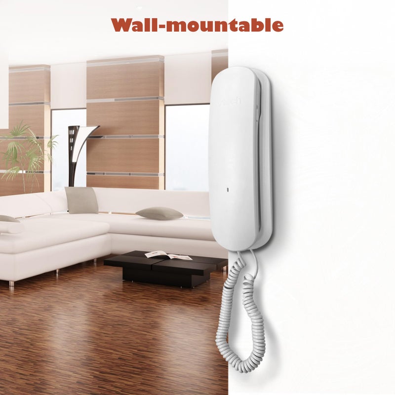 VTech CD1100 Trimstyle Corded Home Phone.No AC Power Required,Landline Phone with last number redial key,ringer control,receiver volume control,recall key,hearing aid compatible,table&wall mountable - Image 4