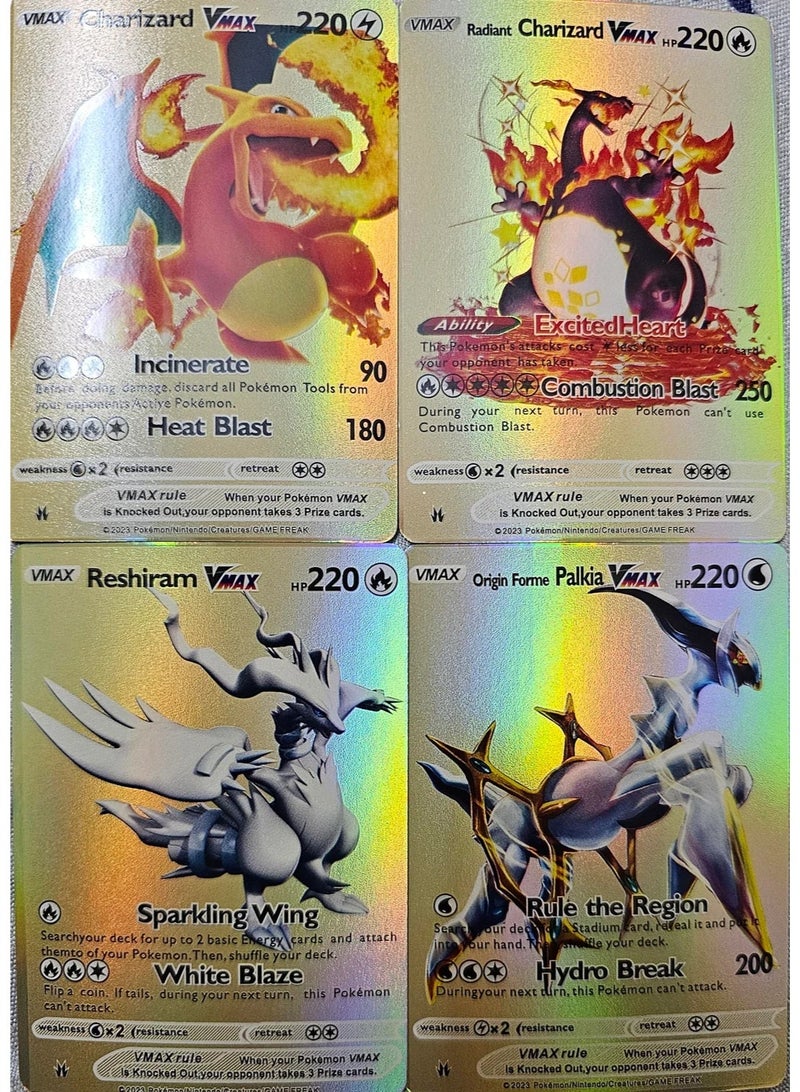 Pokemon 55-piece Pokémon Gold playing card set with metal storage box. Rare cards for kids and collectors. Educational trading card game and an ideal gift for boys. - Image 3