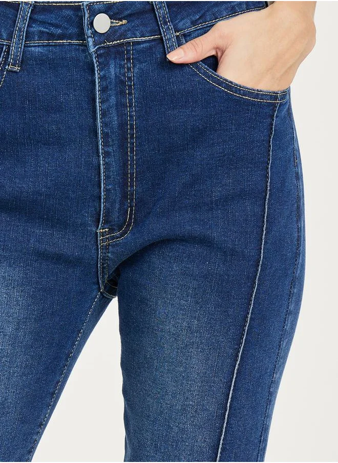 ستايلي Fit & Flare Pintuck Ankle Length Jeans