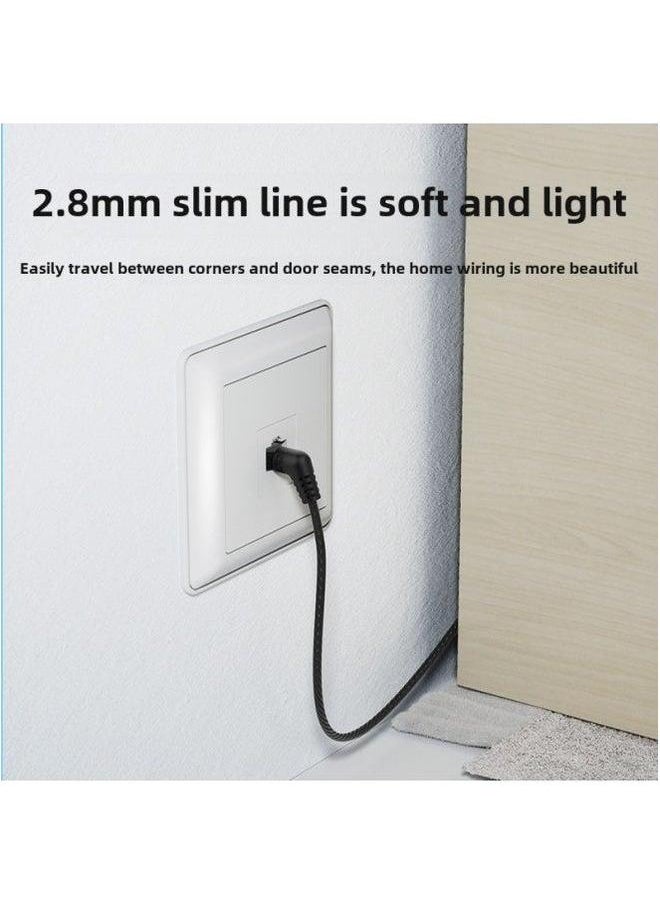 Generic Weixun IBO Series Super Six Non-Shielded Network Jumper Double Elbow Rotatable Slim Wire Black 0.5-20-Color:Blue-Line Length:2m  - Image 5