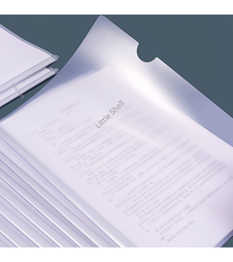 2PCS A4 Translucent Pull Out File Folders Frosted Thickened Rod Clear Report Folders Suitable For Letter Size Paper Covers Loose Leaf - Image 5