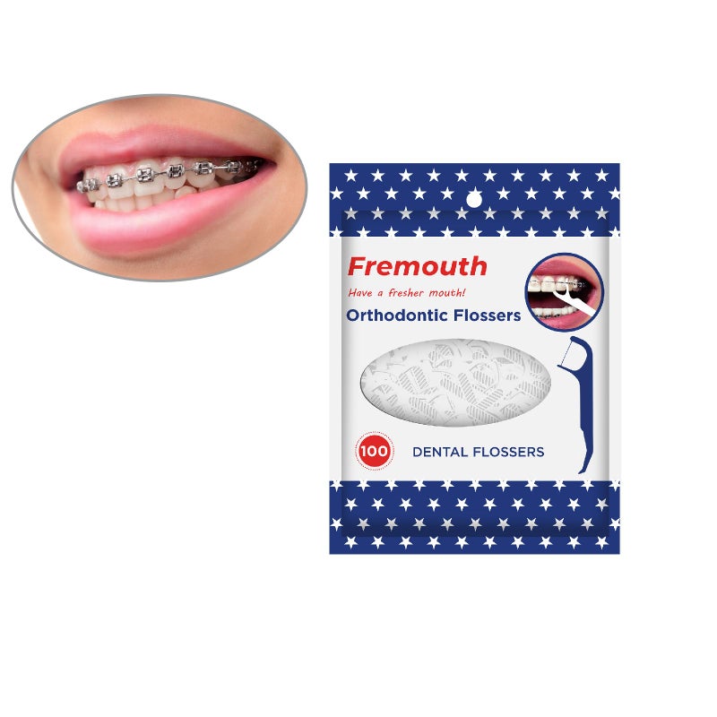 Fremouth Orthodontic Flossers for Braces - Ortho Dental Floss Picks, 100 Count (Pack of 1) - Image 5