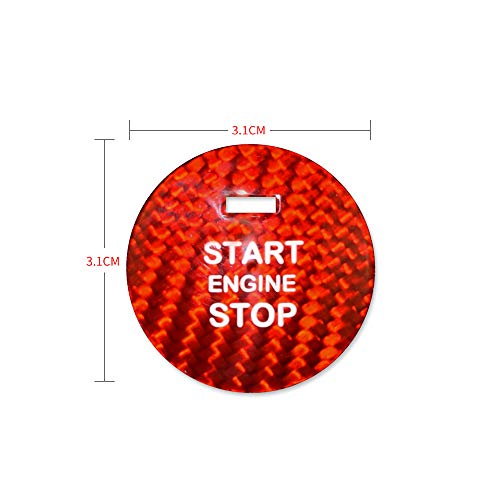 AIRSPEED Carbon Fiber Car Engine Start Button Cover Sticker Interior Trim for Mazda 3 6 Axela Atenza CX-3 CX-4 CX-5 CX-8 MX-5 Accessories (Red) - Image 4