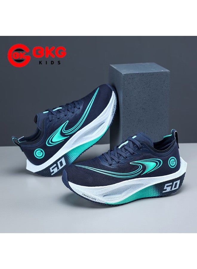 Bkg Middle School Student Running Shoes Jifeng 5.0 Training Shoes Spring Autumn Popcorn Carbon Plate Shoes Zyq25730 Dark Blue Size 37 - Image 3