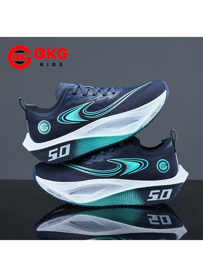 Bkg Middle School Student Running Shoes Jifeng 5.0 Training Shoes Spring Autumn Popcorn Carbon Plate Shoes Zyq25730 Dark Blue Size 37 - Image 4