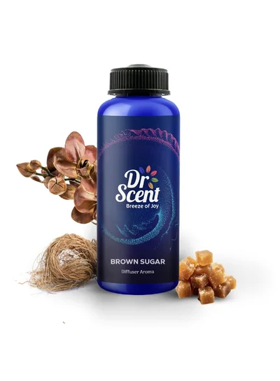 Dr Scent Dr Scent Breeze of Joy Diffuser Aroma Brown Sugar, With Distinctive notes Brown Orchid Flower | Strong Essence vetiver | Ending with Sweet Sugar Notes (500ml)