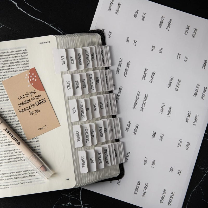 DIVERSEBEE Laminated Bible Tabs (Large Print, Easy to Read), Bible Journaling Supplies, Bible Book Tabs, Christian Gift, 66 Bible Tabs Old and New Testament, Includes 11 Blank Tabs - Image 5