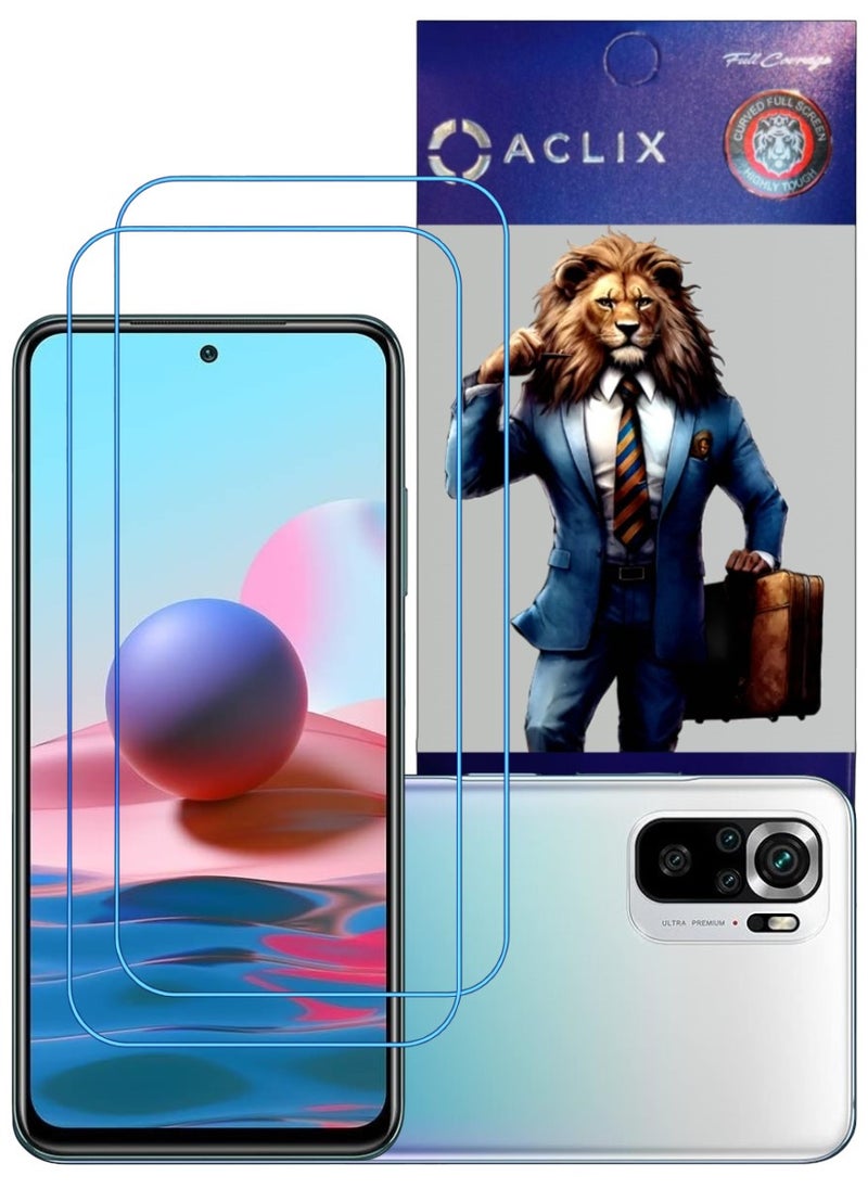 ACLIX 2 Pieces Antistatic ESD Dustproof Premium Quality High Definition Clear Tempered Glass Screen Protector Designed For Xiaomi Redmi Note 10 - Image 1