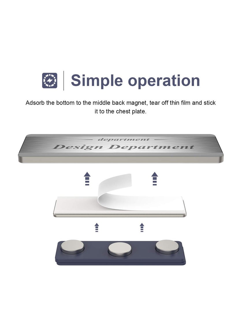 20 Pcs Magnetic Name Tags for Clothing, Durable Metal Badge Holders with Neodymium Magnets - Image 4