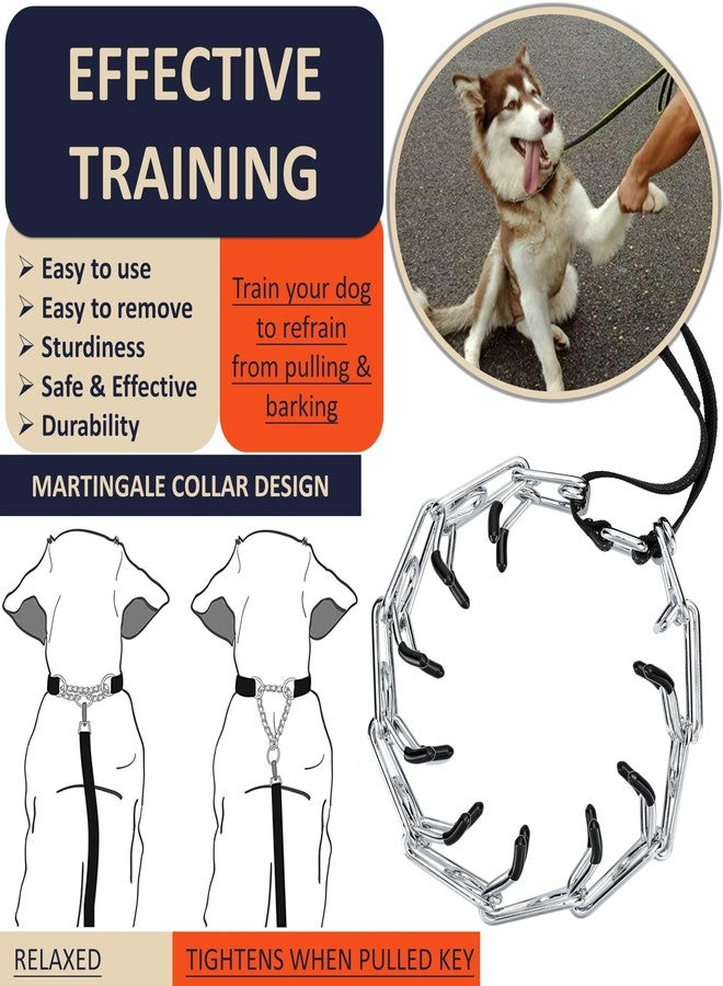 DEYACE Dog Training Collar with Quick-Release Buckle, Adjustable Stainless Steel Collar for Small Medium Large Dogs (Black, M/L Neck Girth 14.5"-18.6") - Image 2