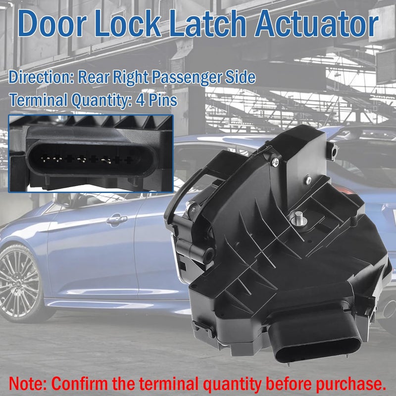 Qagea Rear Right Passenger Side Door Lock Latch Actuator 4 Pins for Ford and Lincoln Models - Image 3