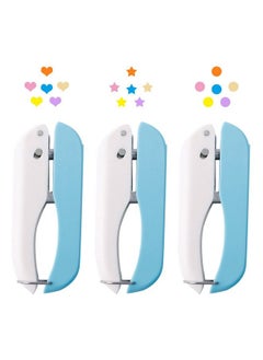 UCEC 3Pcs Paper Hole Punch Shapes Single Hole Puncher For Crafts 1 4 Inch Small Handheld Circle Star Hole Punch Heart Hole Punch Star Hole Puncher Heart Hole Puncher For Tags Clothing Ticket  - Image 2