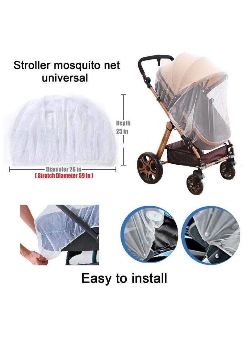 Arabest - Mosquito Net for Stroller, Durable Baby Stroller Mosquito Net, Perfect Bug Net for Strollers, Bassinets, Cradles, Playards, Pack N Plays and Portable Mini Crib - Image 1