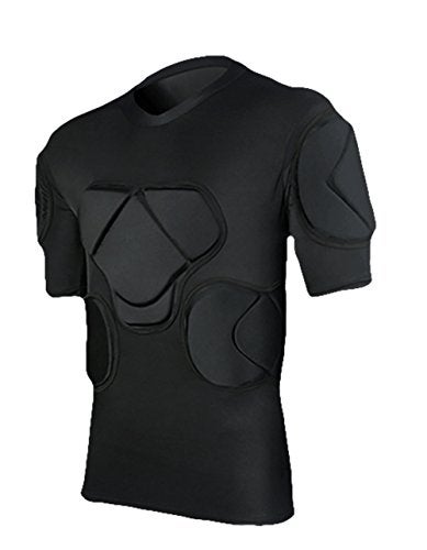 Jellybro Mens Padded Football Protective Gear Set Short Sleeve Training Suit for Soccer Basketball Paintball Rib Protector - Image 3