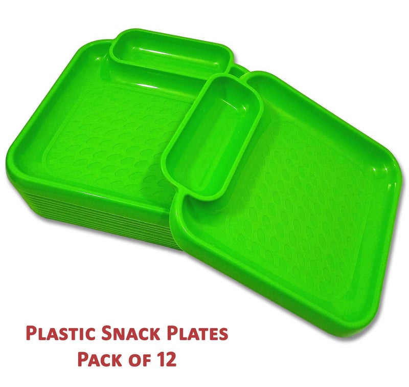 BHOJANWARE Perfect for Dinner Parties and Entertaining- Set of 12 in Green Color (Size-7.5 Inch/ 19 CM) - Image 3