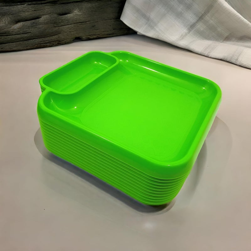 BHOJANWARE Perfect for Dinner Parties and Entertaining- Set of 12 in Green Color (Size-7.5 Inch/ 19 CM) - Image 1