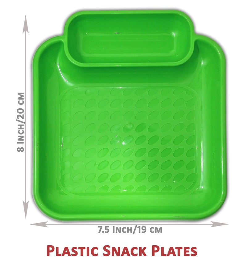 BHOJANWARE Perfect for Dinner Parties and Entertaining- Set of 12 in Green Color (Size-7.5 Inch/ 19 CM) - Image 2