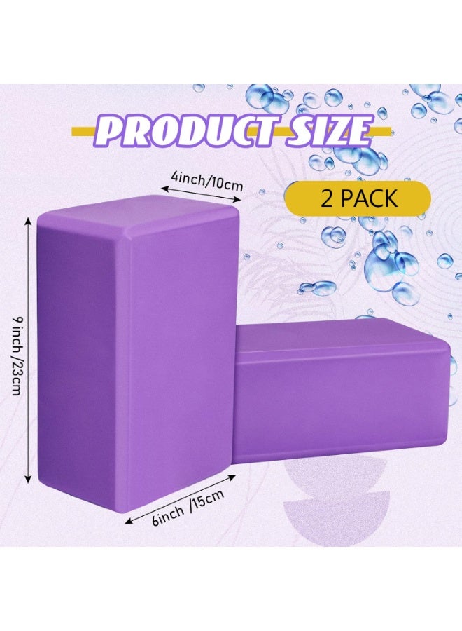 Relex 2 Pcs Yoga Blocks, 9"x6"x3" Foam Blocks Yoga Props for Pilates Stretching and Meditation Exercise Blocks Lightweight Yoga Essentials - Image 3