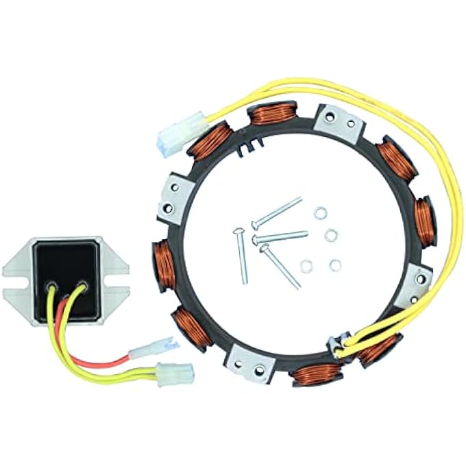 DABAZUALY 592830 Alternator Stator Fit for BS 10-16 Amp with 845907 Voltage Regulator, Repacle 394890 393374 691185 696458 691064 S2546 S1742 SST18 X330 Z225 Z245 Z425 Z435 Z445 Z465 Lawn Mower - Image 1