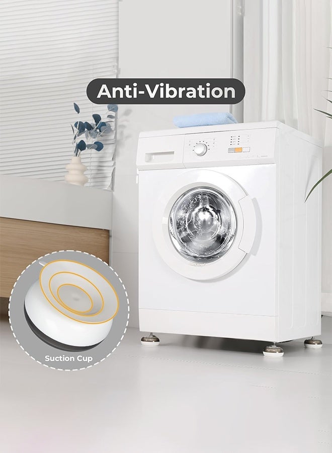 سويت لايف 4 قطع من وسادات مضادة للاهتزاز لغسالة الملابس، تمنع حركة الغسالة والمجفف، وتمنع الضوضاء، ونقل الاهتزاز، وأقدام دعم مثبتة مضادة للاهتزاز - Image 4