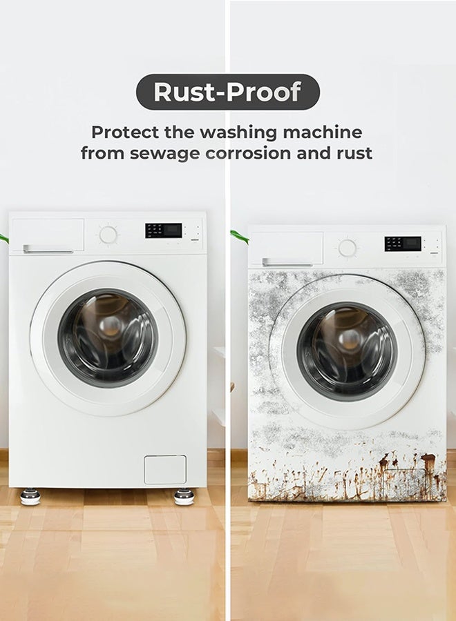 سويت لايف 4 قطع من وسادات مضادة للاهتزاز لغسالة الملابس، تمنع حركة الغسالة والمجفف، وتمنع الضوضاء، ونقل الاهتزاز، وأقدام دعم مثبتة مضادة للاهتزاز - Image 5