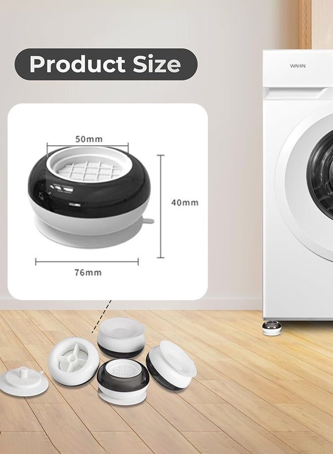 سويت لايف 4 قطع من وسادات مضادة للاهتزاز لغسالة الملابس، تمنع حركة الغسالة والمجفف، وتمنع الضوضاء، ونقل الاهتزاز، وأقدام دعم مثبتة مضادة للاهتزاز - Image 3