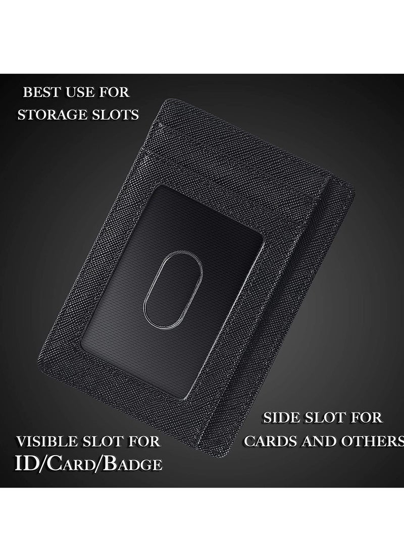 SOLARAE Credit Card Holder with Money Clip Blocking Wallet  Slim Travel Minimalist Mini Bifold for Men - Image 5