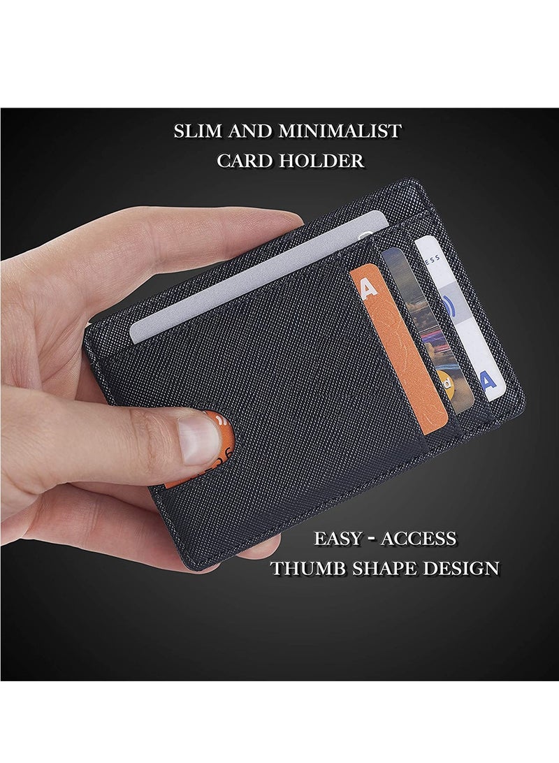 SOLARAE Credit Card Holder with Money Clip Blocking Wallet  Slim Travel Minimalist Mini Bifold for Men - Image 4