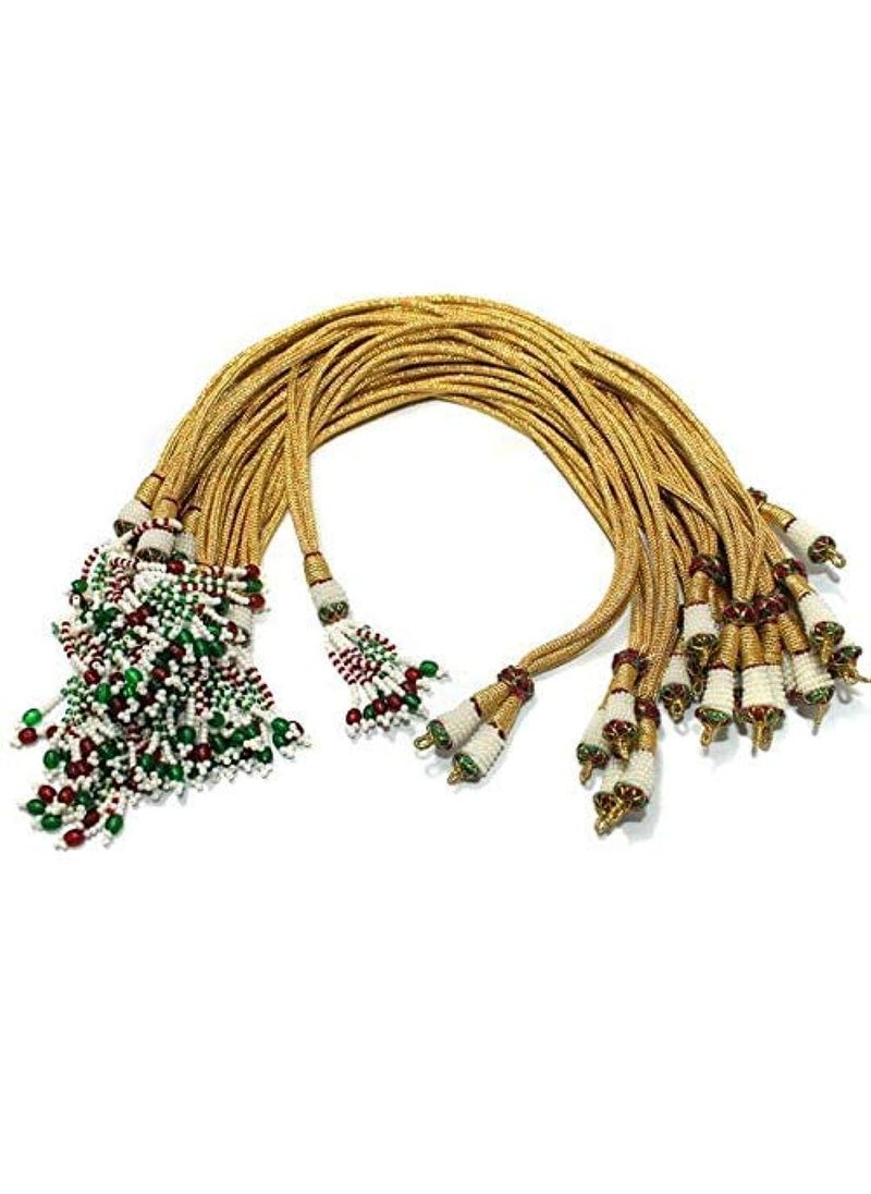 Beadsnfashion - Beadsnfashion Adjustable Necklace Back Rope Dori Gold for Jewellery Making, Pack of 12 Pcs - Image 1