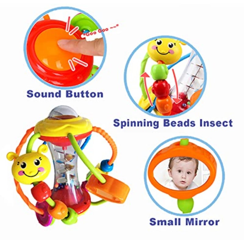 Baby Toys 0-6-12 Months, Baby Rattle Toys Activity Ball Infant Toys 6 Month Old Baby Toys 3-6 Months, Shaker Grab Spin Travel Toys Easter Basket Stuffers - Image 3
