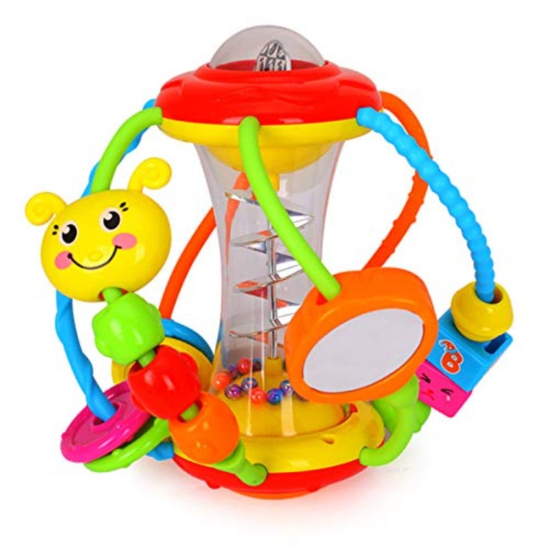 Baby Toys 0-6-12 Months, Baby Rattle Toys Activity Ball Infant Toys 6 Month Old Baby Toys 3-6 Months, Shaker Grab Spin Travel Toys Easter Basket Stuffers - Image 1