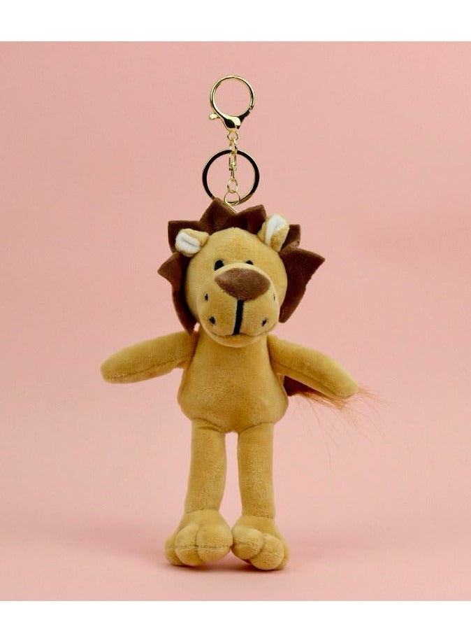 Premium Plush Lion Keychain & Bag Charm - Hypoallergenic Material for Adults, Students - Ideal Ramadan Gift & School Companion - Attaches to Backpacks, Gym Bags, Travel Luggage (19cm, Brown)  - Image 2