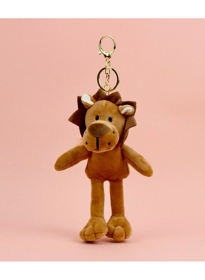 Premium Plush Lion Keychain & Bag Charm - Hypoallergenic Material for Adults, Students - Ideal Ramadan Gift & School Companion - Attaches to Backpacks, Gym Bags, Travel Luggage (19cm, Brown)  - Image 3