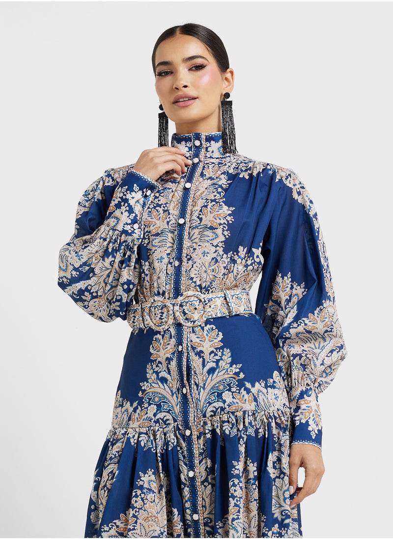 Khizana - Abstract Print Dress - Image 1