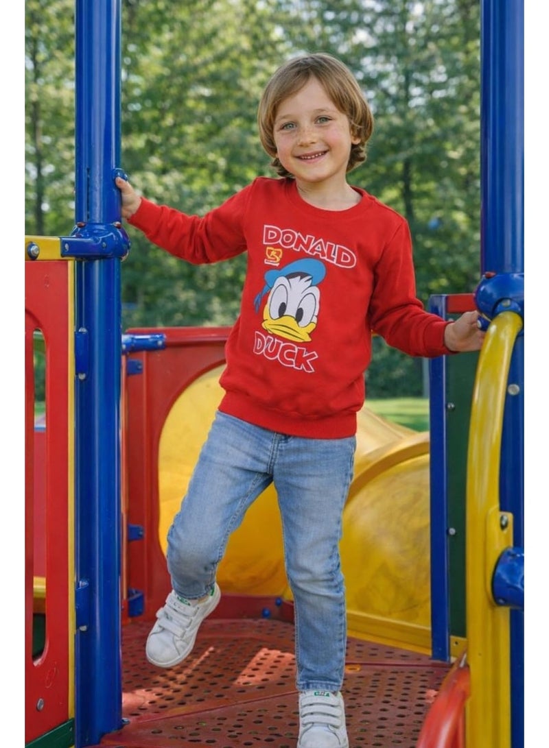 كيو كيو سويت شيرت شتوي للأطفال من QQ للأولاد والبنات، خامة قطن 100% مبطن وبرة تقيلة، مبطن من الداخل، معالج ضد الوبرة والبهتان، ناعم ودافئ، ألوان جذابة، مناسب للاستخدام اليومي للأطفال (3سنوات) - Image 2