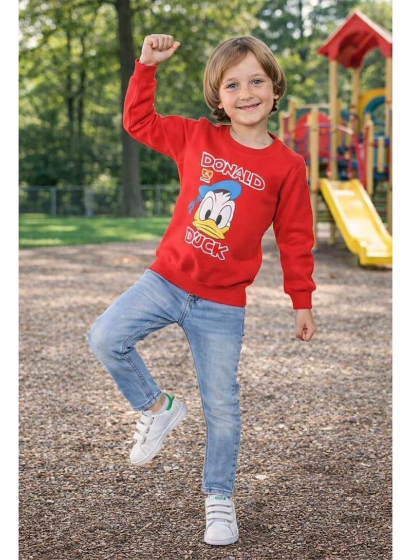 كيو كيو سويت شيرت شتوي للأطفال من QQ للأولاد والبنات، خامة قطن 100% مبطن وبرة تقيلة، مبطن من الداخل، معالج ضد الوبرة والبهتان، ناعم ودافئ، ألوان جذابة، مناسب للاستخدام اليومي للأطفال (3سنوات) - Image 3