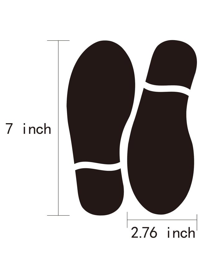 Finduat 20 Pairs 40 Prints Black Shoe Footprint Stickers Decals Floor Wall Stairs to Guide Directions for School Dance Studio Floor Stickers Party Decoration - Image 2