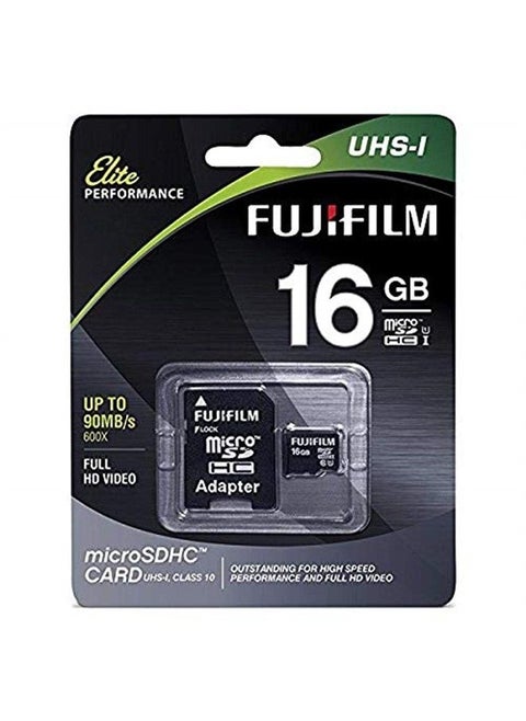 بطاقة ذاكرة فلاش Elite microSDHC فئة 10 UHS-1 بسرعة 600x / 90 ميجابايت/ثانية بسعة 16 جيجابايت