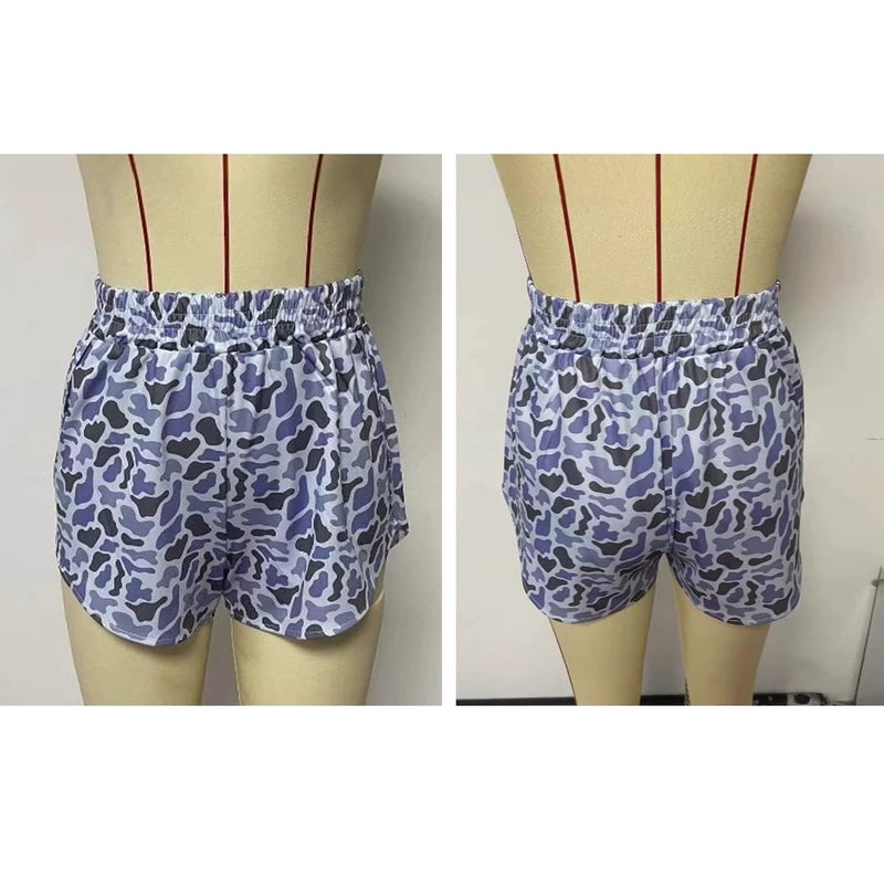 MANGMAO Colorful Camo Boxer Shorts Women Summer Graphic Print Cute Shorts 2025 Trendy (Brown Camo,S,Small) - Image 2