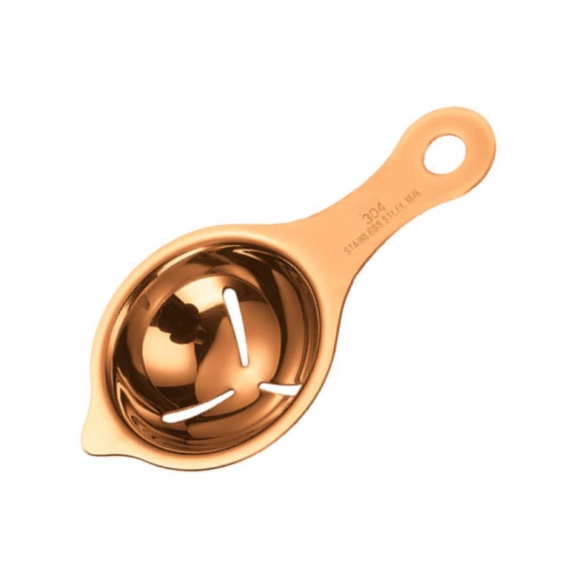 RANUR Import Stainless Steel Egg Separator, Egg Yolk Separator, Egg White Separator, Egg Filter, Egg Kitchen Tool, Egg Gadgets, Food Certified with Hanging Hook 1 Piece (Copper) - Image 1