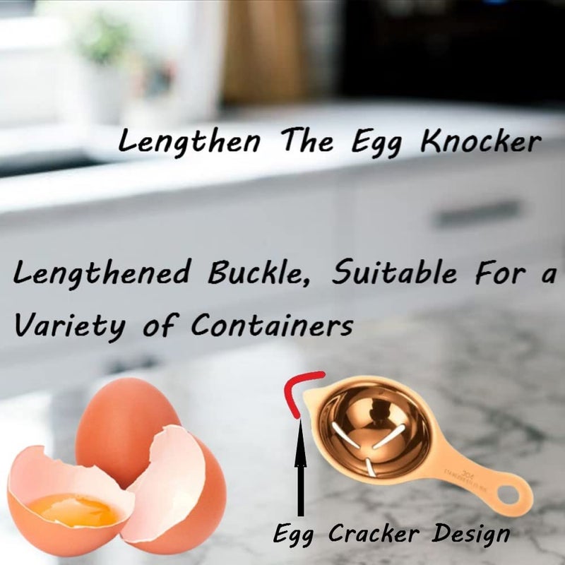 RANUR Import Stainless Steel Egg Separator, Egg Yolk Separator, Egg White Separator, Egg Filter, Egg Kitchen Tool, Egg Gadgets, Food Certified with Hanging Hook 1 Piece (Copper) - Image 5