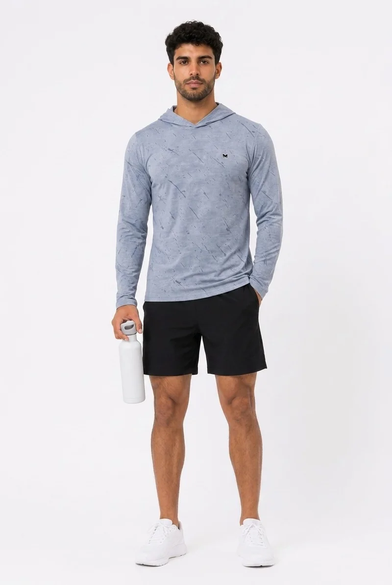 Moveletix Light Blue Men's Training Long Sleeve T-Shirt Light Blue Ultra Cooling for Men | Best Price UAE