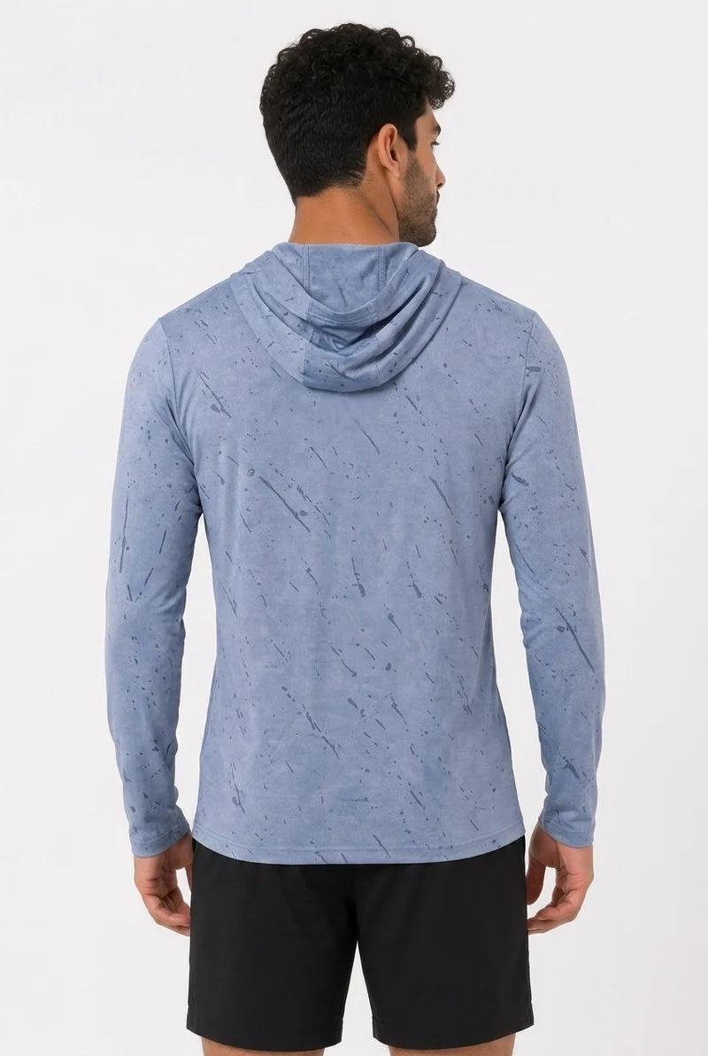 Moveletix Light Blue Men's Training Long Sleeve T-Shirt Light Blue Ultra Cooling for Men | Best Price UAE
