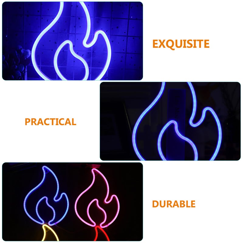 Neon Light Party Atmosphere Light Flame Neon Lamp Hanging Decoration - Image 3